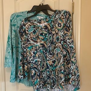 Two Chico’s v-neck shirts